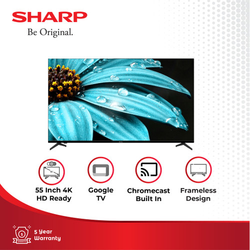 Sharp Smart TV 4T-C55FJ1X FJ Series s 4K UHD Frameless Google TV 55 Inch