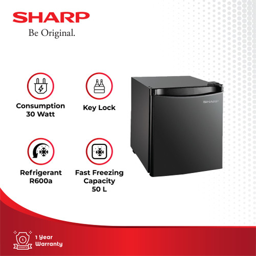 Sharp Kulkas Portable SJ-50MB-XB Mini Bar Black 50L