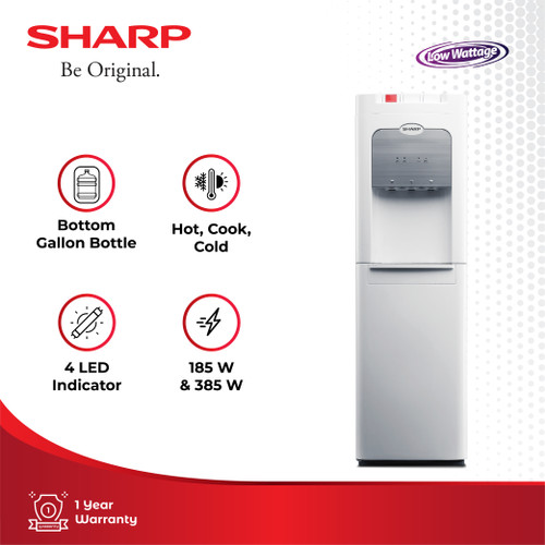 SHARP Water Dispenser SWD-72EHL-WH Bottom Loading- White