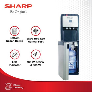 Sharp Water Dispenser Bottom Galon SWD-88EHL-SL Silver 4 Liter