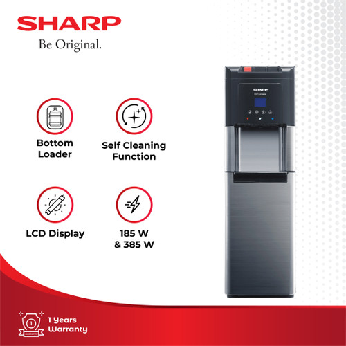 Sharp Water Dispenser Stainless Bottom Loading SWD-75EHL-SL Silver 4L