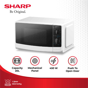 Sharp Microwave Stylish Designed R-220MA-WH White 20 Liter