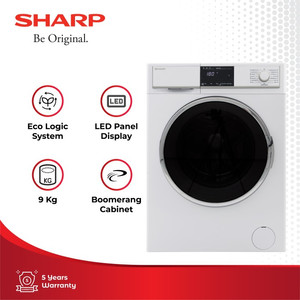 Sharp Mesin Cuci 1 Tabung ES-FL1290BG White 9Kg