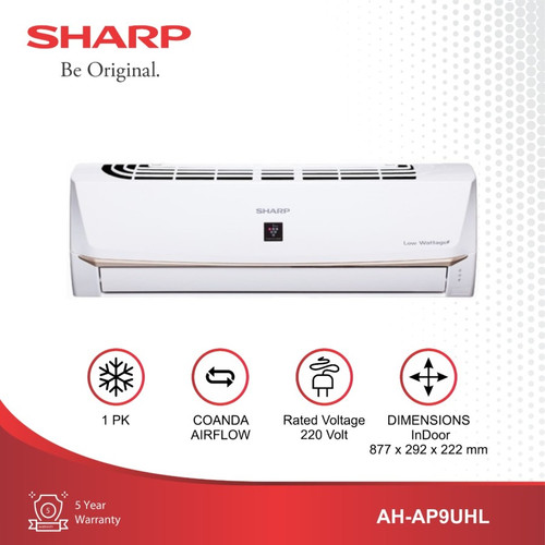 Sharp AC 1PK AH-AP9UHL Low Watt Plasma(Sayonara Panas) 690 Watt