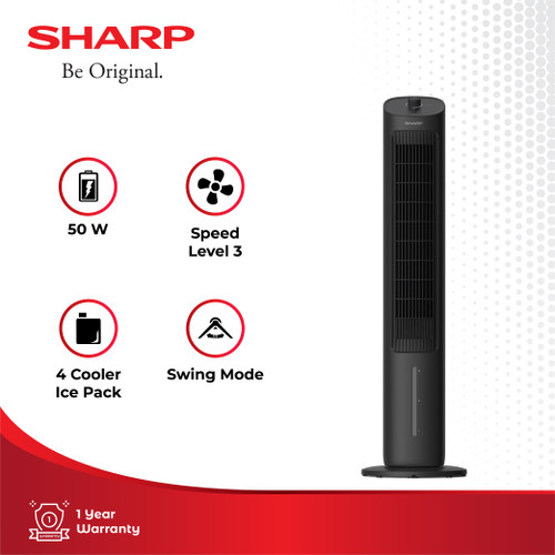 Sharp Air Cooler PJ-R34TY-B Twice Cooling Black 50 Watt