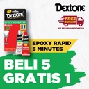 Lem Besi Epoxy Rapid Clear Dextone 48g ( Beli 5 gratis 1 )