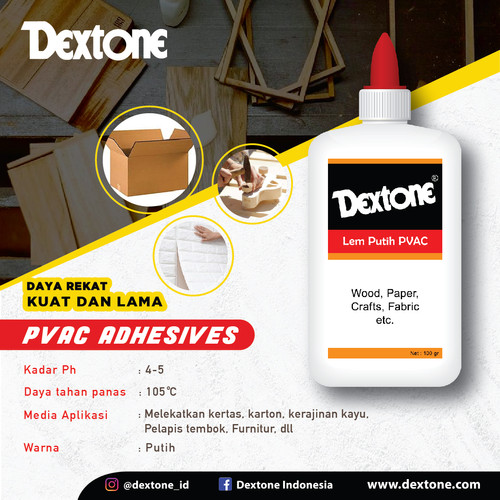 Lem Putih Dextone PVAC 40 Gr