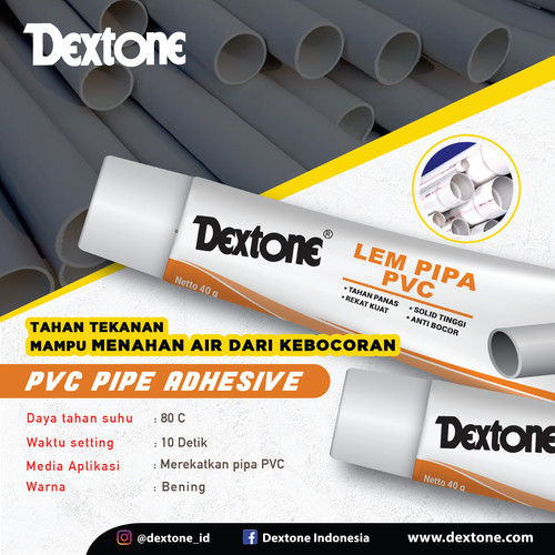 Lem Pipa Dextone PVC 40 Gr