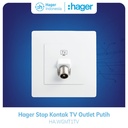 Hager Stop Kontak TV Outlet Soket TV Putih  - WGMT1TV