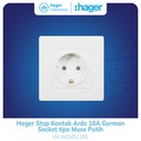 Hager Stop Kontak Dinding Putih Colokan Listrik Socket White - WGMS116S