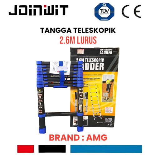 Tangga teleskopik 2,6 m single 2,6m tangga telescopic 2.6m lurus 2.6 m