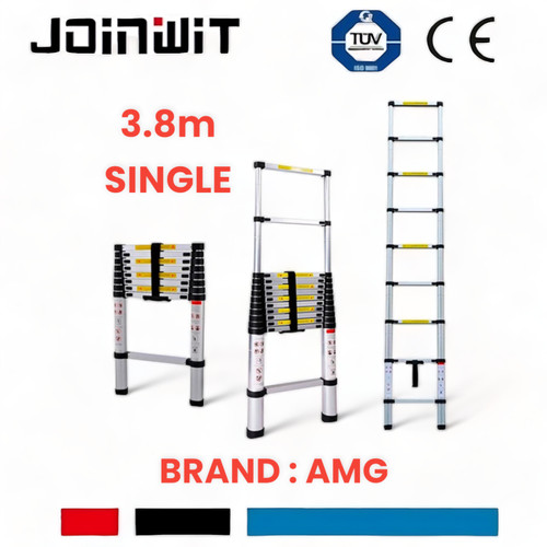 Tangga teleskopik 3,8m single 3,8 m lurus tangga telescopic 3.8m