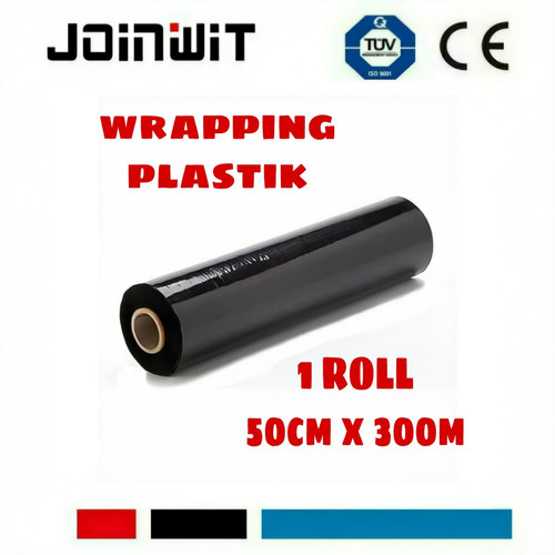 PLASTIC WRAP PACKINGAN STRETCH FILM 50CM X 300M HITAM (ROLL)