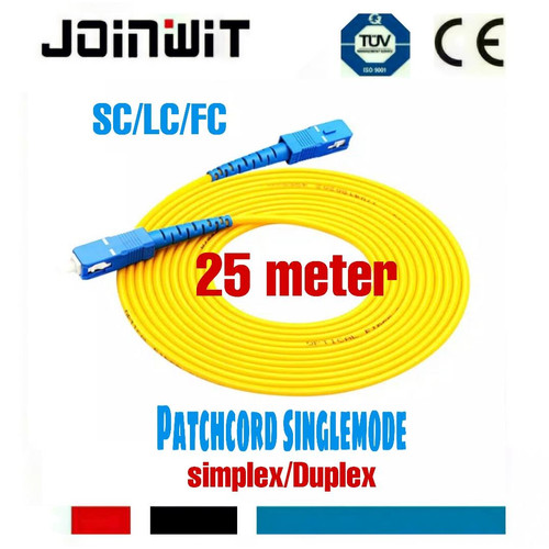 Patchcord SC/LC/FC Simplex/Duplex Single Mode fiber optic (25 METER)