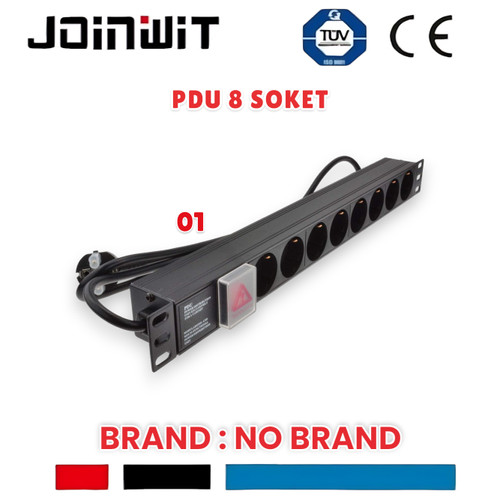 Power distribution outlet 8 soket PDU for rack, wallmount 19"