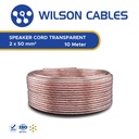 Wilson Cables - Kabel Audio 2x50 10 Meter - Transparan