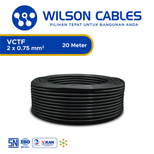 Wilson Cables - Kabel VCTF 2x0.75 mm² 20 Meter Black