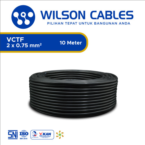 Wilson Cables - Kabel VCTF 2x0.75 mm² 10 Meter Black