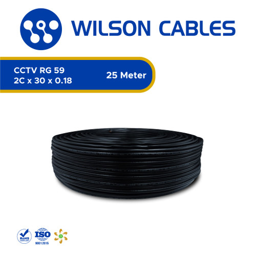 Wilson Cables - Kabel CCTV Coaxial RG59 + Power Cord 25 Meter