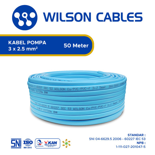 Wilson Cables - Kabel Pompa NYMHY 3x2.5 mm² 50 Meter - Kabel Submersible