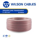 Wilson Cables - Kabel Audio 2x60 (2x1.5) 10 Meter - Transparan