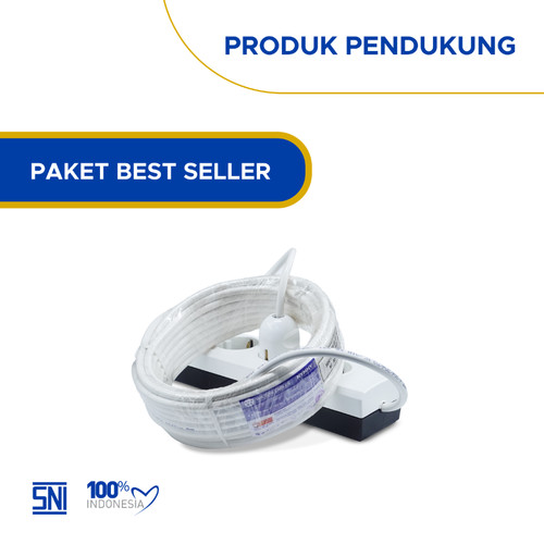 Paket Sekontak Sehati - Broco (Kabel 2x0.75 + Stop Kontak)