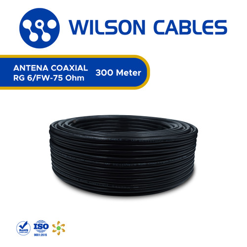 Wilson Cables - Kabel CCTV Coaxial RG 6 FW-OHM 75 300 Meter