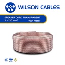 Wilson Cables - Kabel Audio 2x120 (2x3) 100 Meter - Transparan