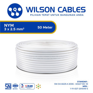 Wilson Cables - NYM 3x2.5 mm² 50 Meter - Kabel Tembaga Kawat