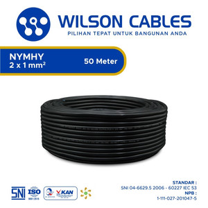 NYMHY 2x1 mm2 50 Meter - Kabel Tembaga Serabut Wilson Cables