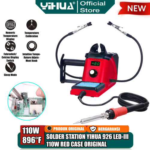 Yihua 926 LED III 110W Solder Station Anti Static Jepitan Dudukan ORI