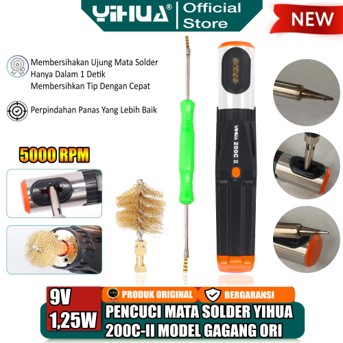 Yihua 200C-II Alat Pemberish Pencuci Mata solder Otomatis Elektrik ORI