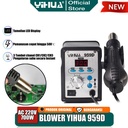 Yihua 959D Blower Solder Uap Hot Air Gun SMD Rework Station Digital OR