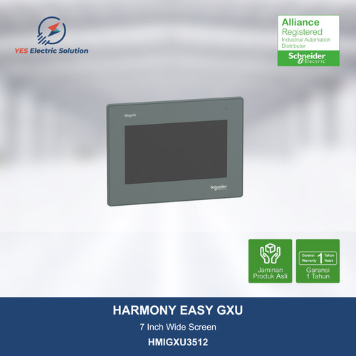 Schneider Electric Easy Harmony GXU 7inch wide screen - HMIGXU3512