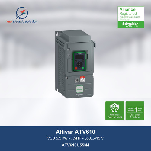 Schneider Altivar ATV610 Variable Speed Drive 5.5kW 7.5HP ATV610U55N4