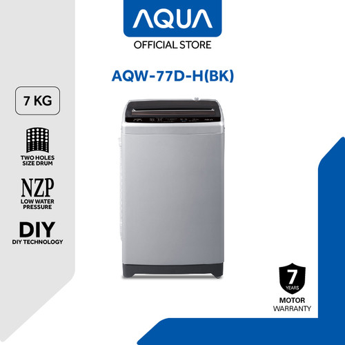 AQUA Japan Mesin Cuci Top Loading AQW-77D-H (1 Tabung / 7KG)