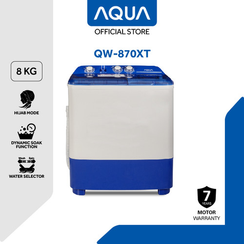 AQUA MESIN CUCI QW-870XT 2 TABUNG KAPASITAS 8 KG