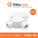 Fitting Pipa uPVC Conduit Trilliunvolta 3 Way Tee