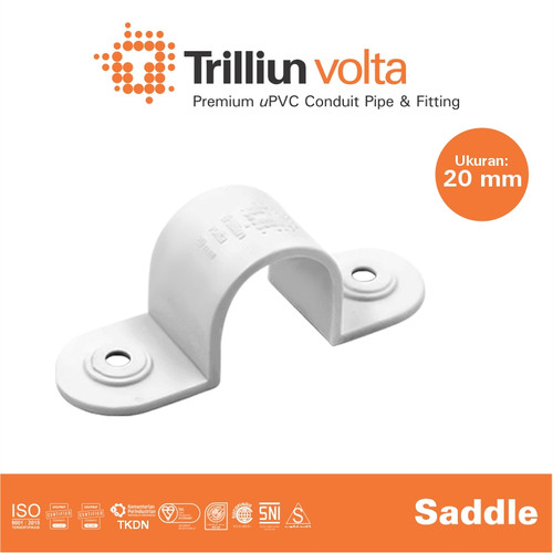 Fitting Pipa uPVC Conduit Trilliunvolta Saddle