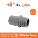 Fitting Pipa uPVC Trilliunbasics TS Valve Socket - 3/4" x 1/2" Inch