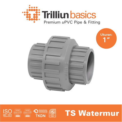 Fitting Pipa uPVC Trilliunbasics Water Mur Socket 1" Inch