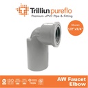 Fitting Pipa uPVC Trilliunpureflo AW Faucet Elbow 1/2" x 3/4" Inch