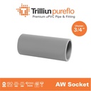 Fitting Pipa uPVC Trilliunpureflo AW Socket 3/4" Inch