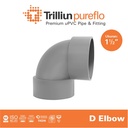 Fitting Pipa uPVC Trilliunpureflo D Elbow 1 1/2" Inch