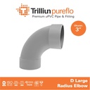 Fitting Pipa uPVC Trilliunpureflo D Large Radius Elbow 3" Inch