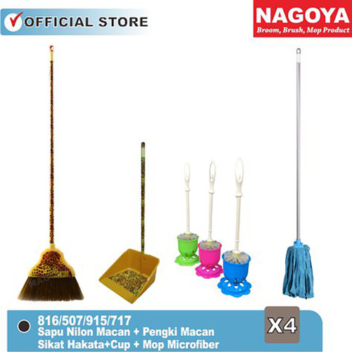 Proclean Set - Sapu Macan+Pengki Macan+Hakata Cup+Mop Microfiber