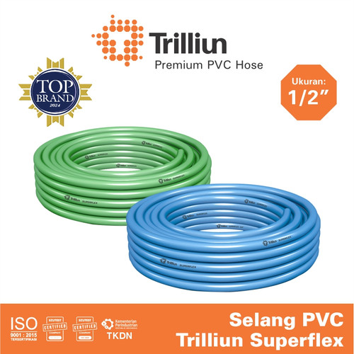 Selang Air PVC Trilliun Superflex 1/2" Inch - 50 Meter