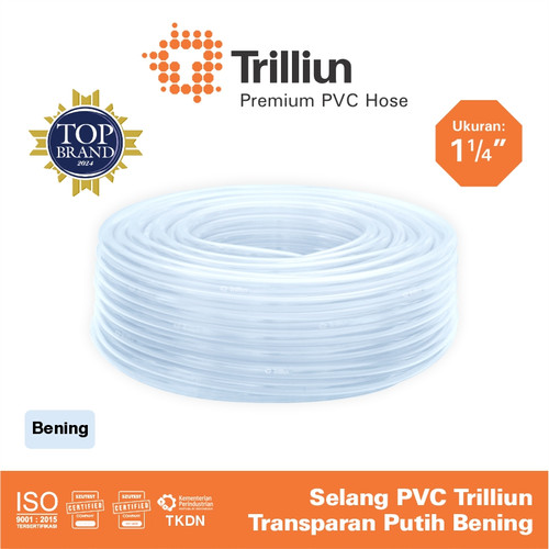 Selang Air PVC Trilliun Transparan 1 1/4" Inch - 50 Meter