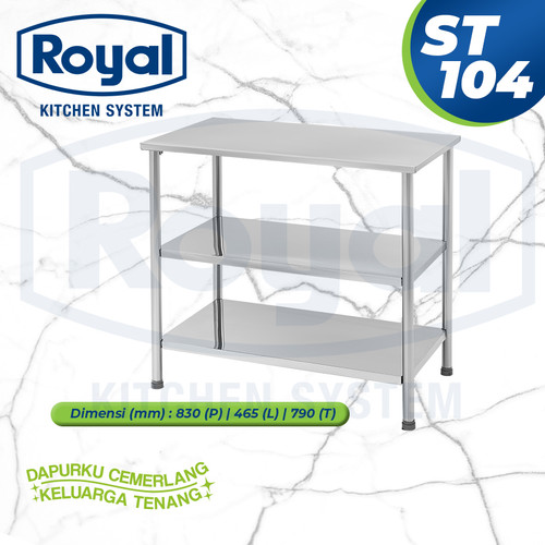 Royal Kitchen Sink ST 104 | Meja Dapur Stainless | Work table