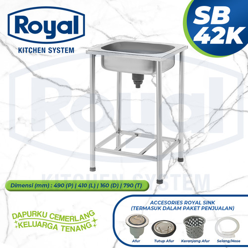 Royal Kitchen Table SB 42K | Meja Cuci Piring Portable